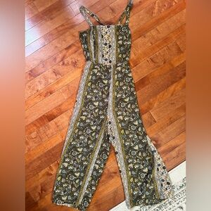 Blue Rain Olive Floral Jumpsuit
